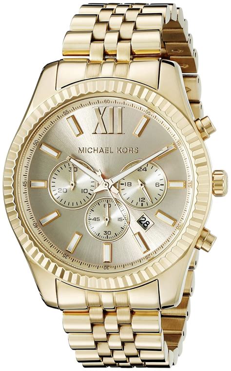 michael kors gold watch men's|michael kors lexington watch men's.